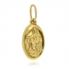 Złoty medalik dwustronny Szkaplerz z Jezusem próby 585